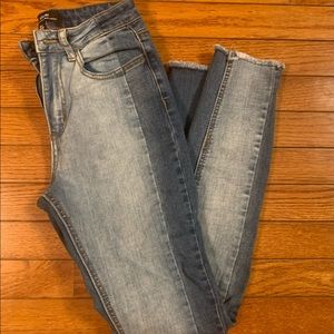 High waisted skinny jeans